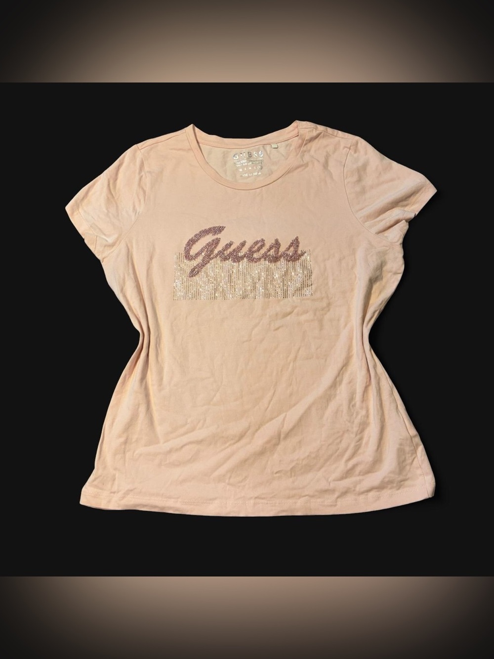 Y2K Guess Pink Rhinestone Baby Tee!
